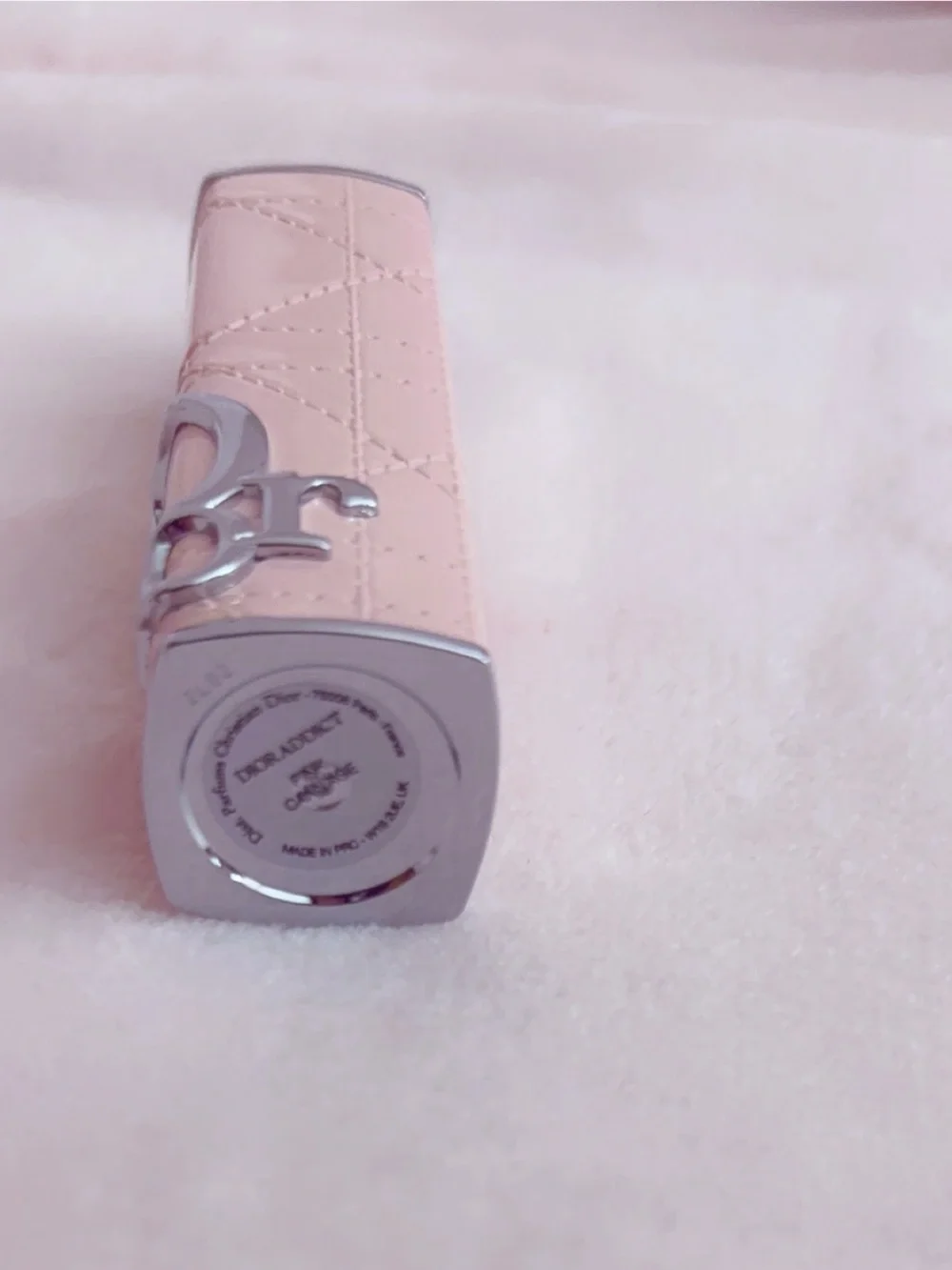 Dior Pink Addict Lipstick case pink cannage